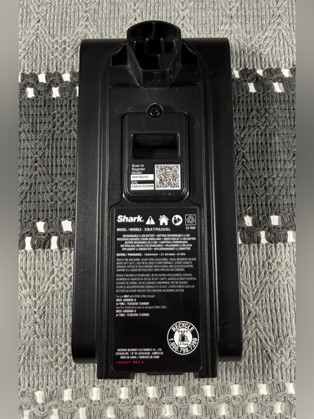 21.6V LI-ion Battery For  Shark  XBATR620SL UZ565H IZ531H IZ540H IZ562H IZ662H